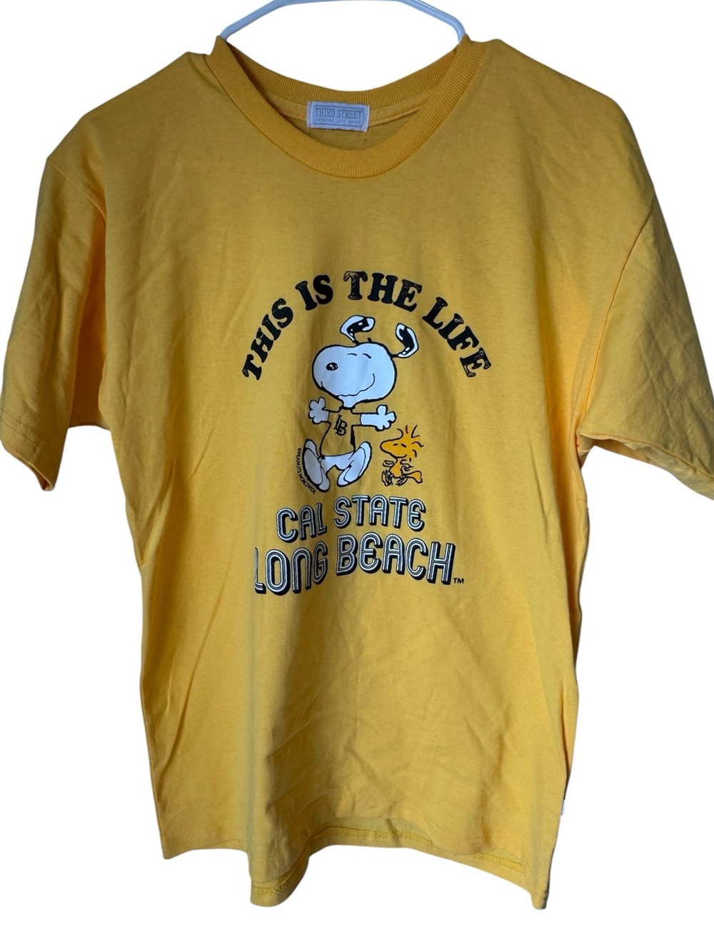 Cal State Long Beach University Yellow Snoopy Graphic Tee Third Street Women’s S